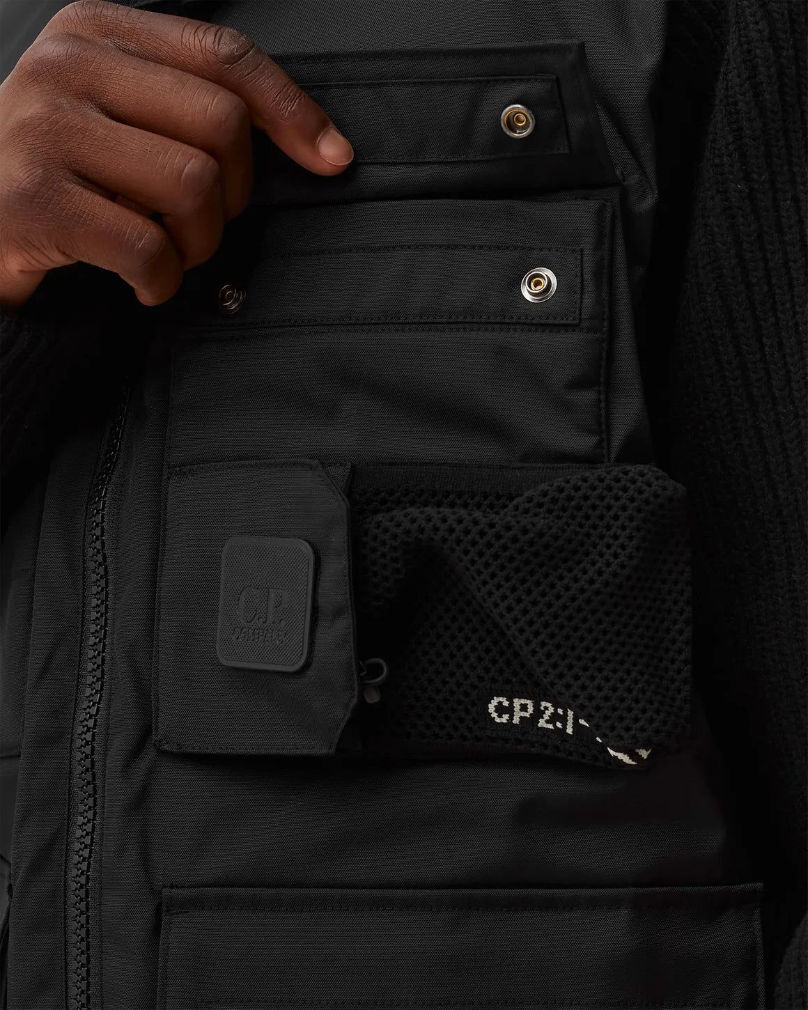 Cp Company Metropolis Series Mixed Lambswool Jacket in Black