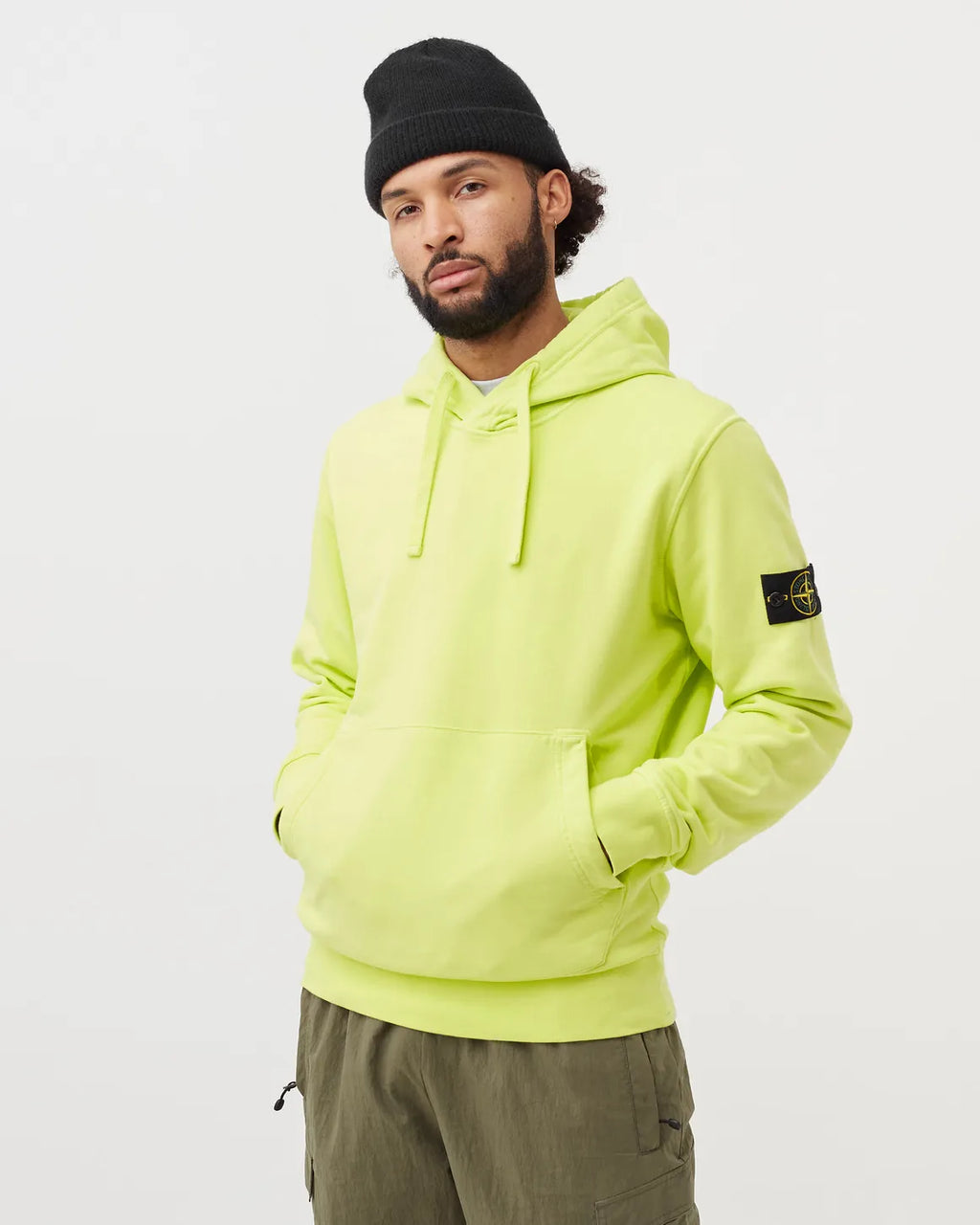 Stone Island Overhead Hoodie In Lemon