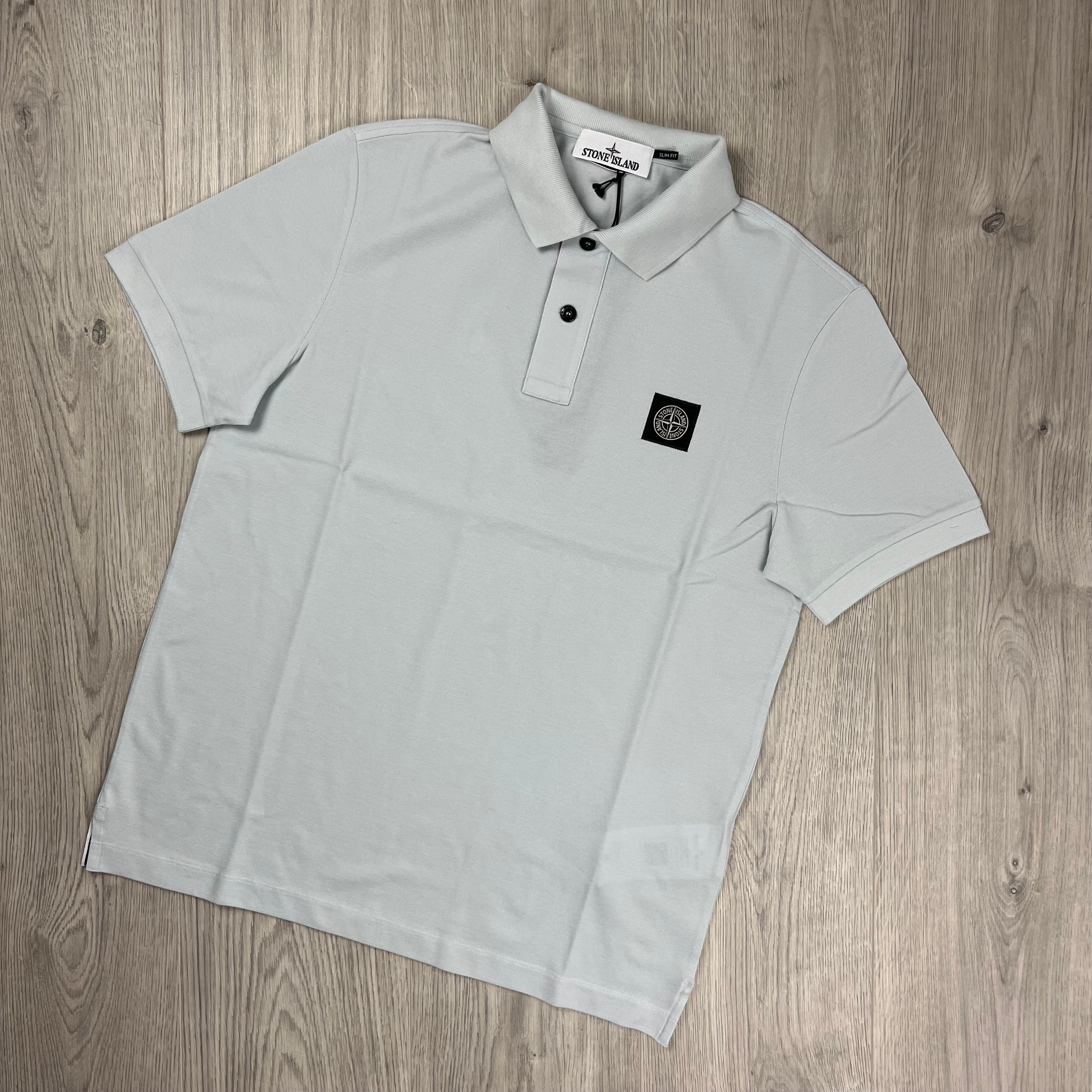 Stone Island Patch Polo Shirt - Sky Blue